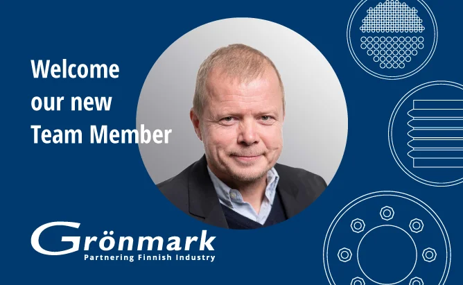 Tommi Kyllästinen, Technical Sales Manager aloitti Grönmarkilla 4.9.2023.